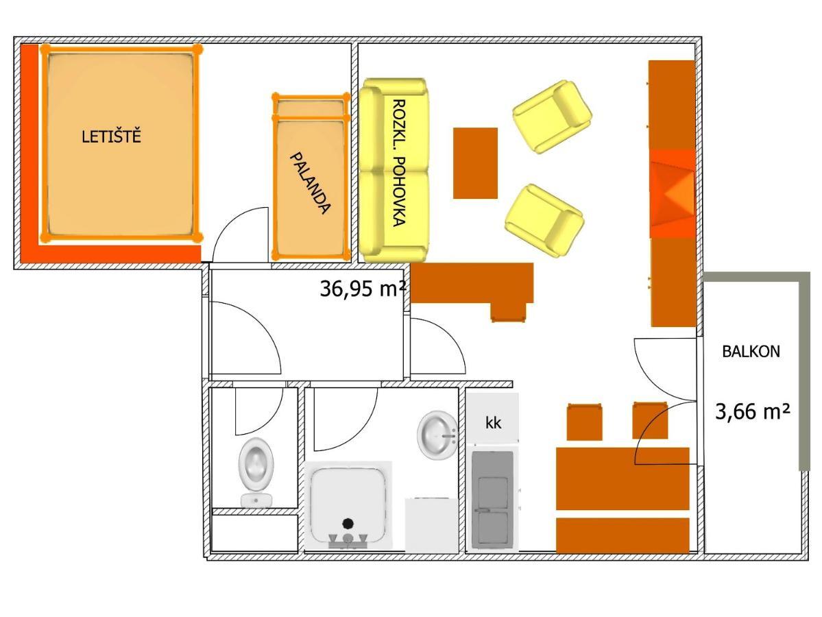 Apartman 6 U Sjezdovek 로끼뜨니쩨나드이제로우 외부 사진
